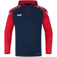HOODED SWEATER PERFORMANCE-seablue/red-116