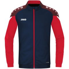 POLYESTER JACKET PERFORMANCE-seablue/red-116