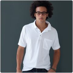 Polo with breast pocket