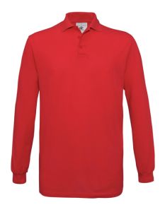  Long sleeve polo-red-S