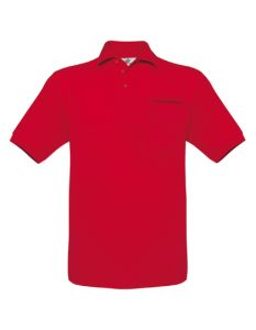  Polo with breast pocket-red-M