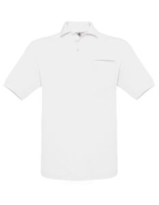  Polo with breast pocket-white-M