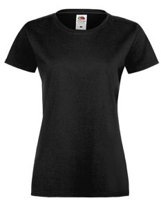 Lady fit valueweight T-black-L
