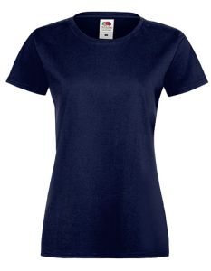 Lady fit valueweight T-deep navy-L