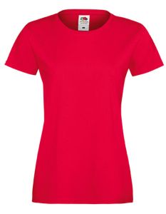 Lady fit valueweight T-red-L