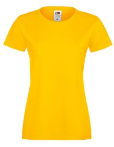 Lady fit valueweight T-sunflower-L