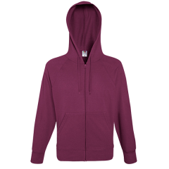 Lightweight Hooded Sweat Jacket-burgundy-S