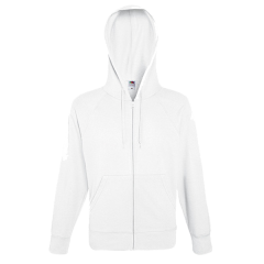 Lightweight Hooded Sweat Jacket-white-S
