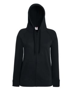 Lady-fit hooded sweat jacket-black-XXL