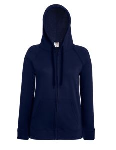 Lady-fit hooded sweat jacket-deep navy-XXL
