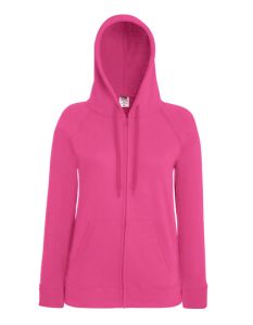Lady-fit hooded sweat jacket-fuchsia-XXL