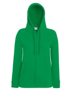 Lady-fit hooded sweat jacket-kelly green-XXL