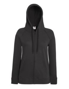 Lady-fit hooded sweat jacket-light graphite-XXL
