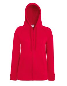 Lady-fit hooded sweat jacket-red-XXL