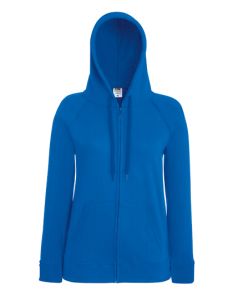 Lady-fit hooded sweat jacket-royal blue-XXL