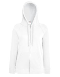 Lady-fit hooded sweat jacket-white-XXL