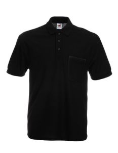 Polo with breast pocket-black-S