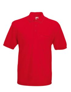 Polo with breast pocket-red-S