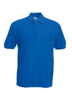 Polo with breast pocket-royal blue-S