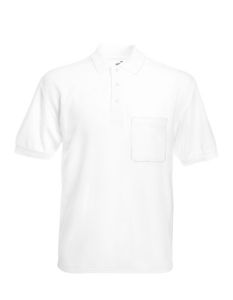 Polo with breast pocket-white-S