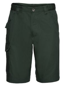  Workwear shorts made from polyester/cotton twill-bottle green-62