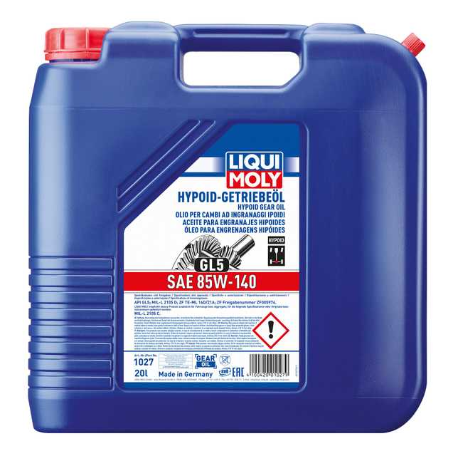 Huile hypoïde (GL5) SAE 85 W-140
