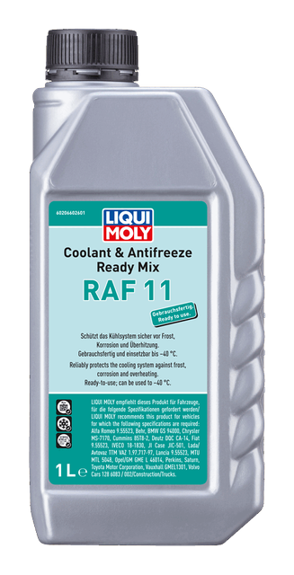 Coolant & Antifreeze Ready Mix RAF 11