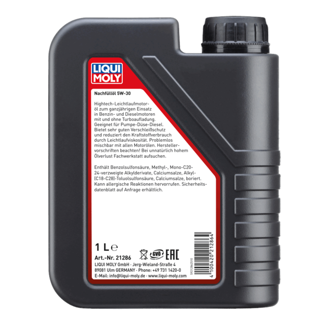 Nachfüllöl 5W-30 / Huile d’appoint 5W-30