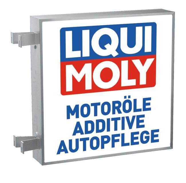 Belyst Vertikal Utomhusskylt Motoroljor/Tillsatser/Bilvård (80 x 80 cm)
