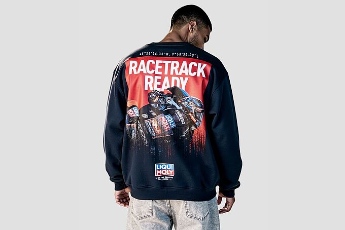 STREETWEAR Sweatshirt navyblau - Racetrack Ready back
