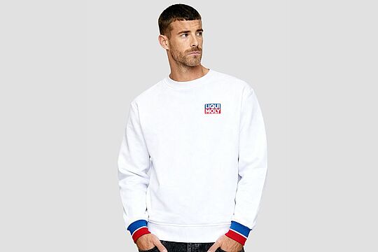 Basic Sweatshirt weiß front 