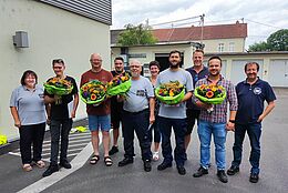 Flower ceremony for our jubilarians at Meguin