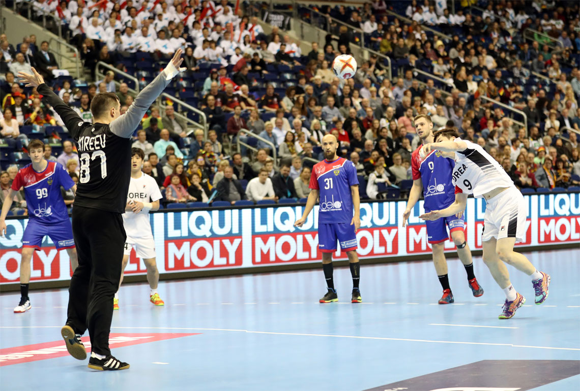 LIQUI MOLY beim Länderspiel der deutschen Handball-Nationalmannschaft.