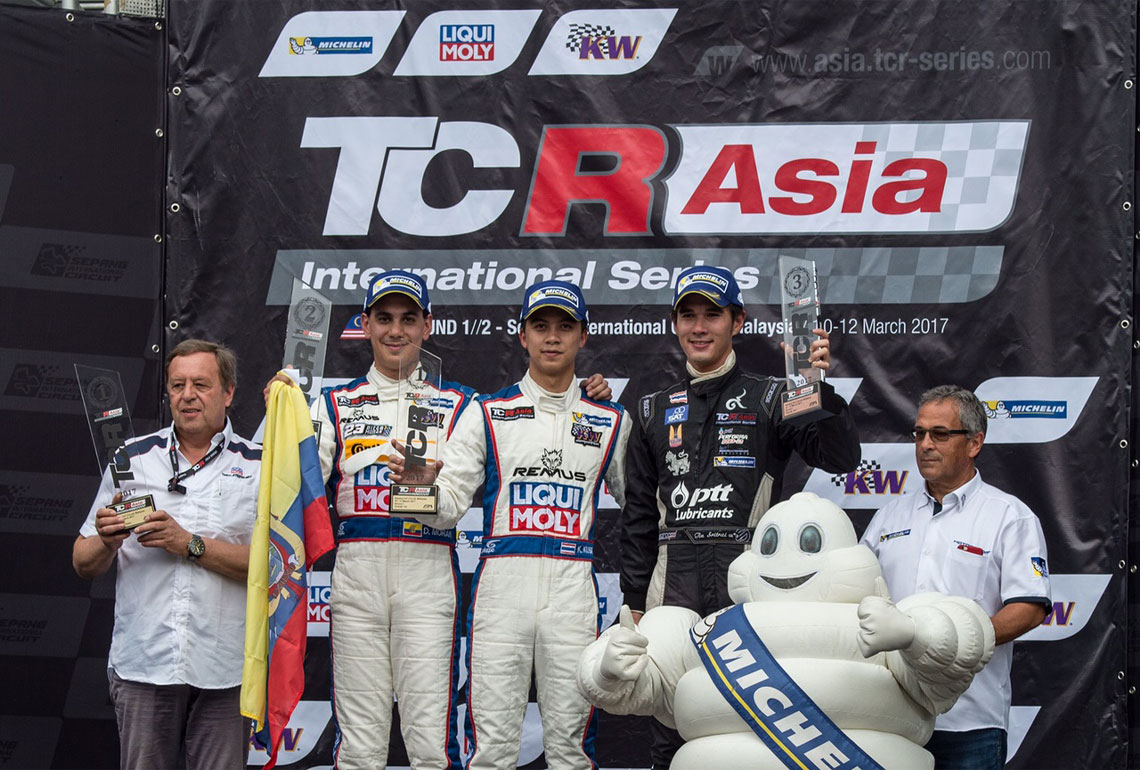 Siegerehrung TCR Asia Sepang Rennen 2017