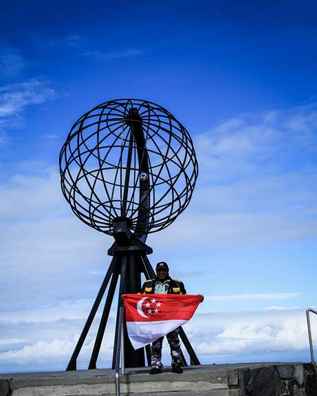 A very special moment: Rahim Resad´s arrival at the North Cape