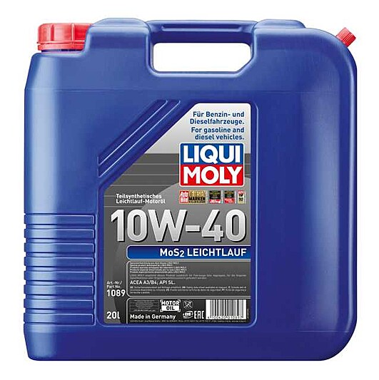 Liqui moly mos2 leightlauf 10w40 motor oil - 1 l / aceite para motor l—  Napa Honduras
