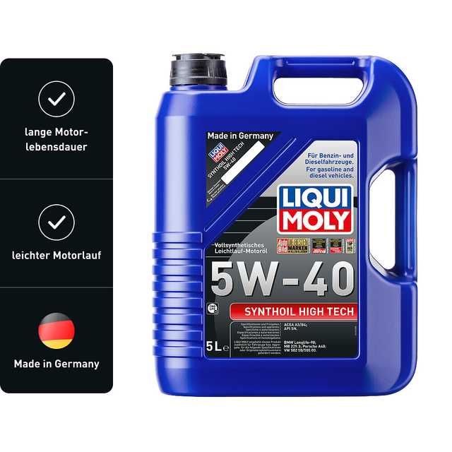 リキモリ　エンジンオイル　SYNTHOIL HIGH TECH 5W-40 Synthoil High Tech 5W-40 | LIQUI MOLY