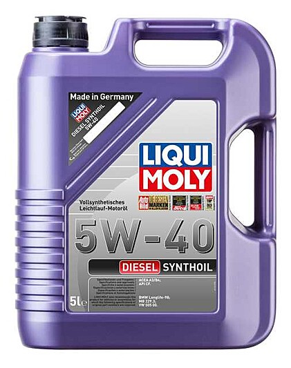 Aceite de motor LIQUI MOLY Diesel Synthoil 5W-40 5L, 1341 ❱❱❱ precio y  experiencia