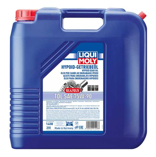 Hypoid Gear Oil (GL4/5) TDL SAE 75W-90 | LIQUI MOLY - オイル