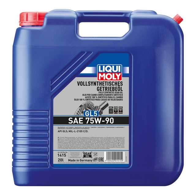 Fully Synthetic Gear Oil (GL5) SAE 75W-90 | フルシンセティックギアオイル(GL5) SAE 75W-90  | LIQUI MOLY