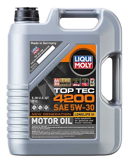 Liqui Moly Top Tec 4200 (8973) 5W30 Vw50400/Vw50700 * Acea C3 * Api Sp * -  CMG Oils Direct