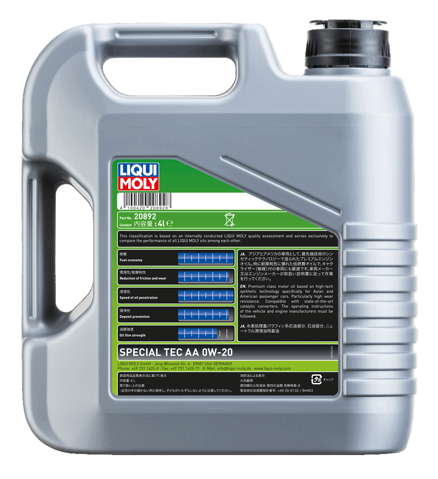 LIQUI MOLY リキモリ スペシャルテックAA 5W30 20L 20926 エンジン