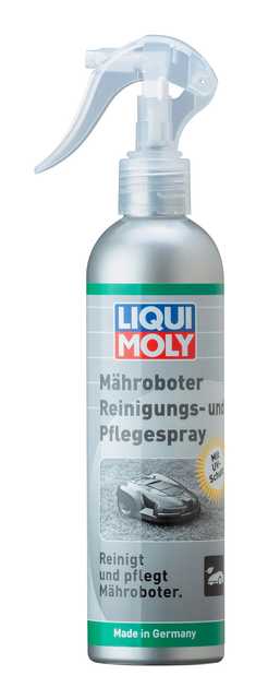 Reinigings- en verzorgingsspray voor robotmaaiers