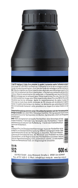 Pro-Line Liquide de rinçage pour filtre à particules diesel