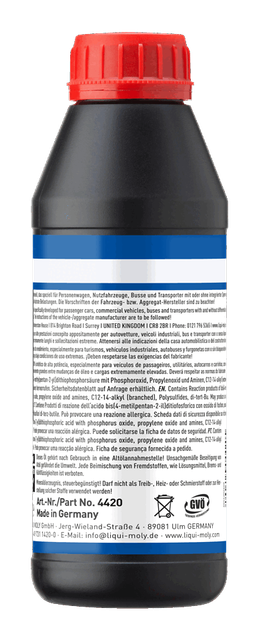 Συνθετικό λιπαντικό υποειδών κιβωτίων (GL5) LS SAE 75W-140