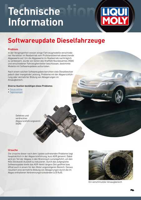 Technische Information Update Dieselfahrzeuge