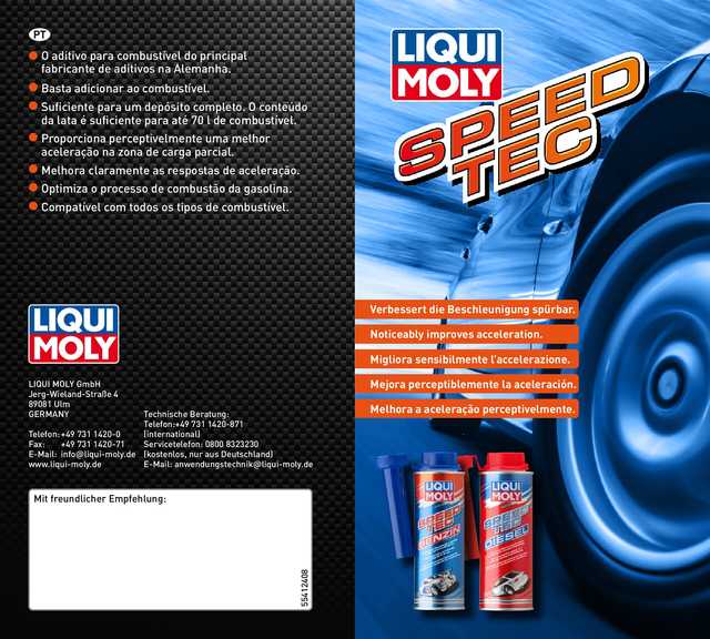 Prospecto Speed Tec gasolina/diesel
