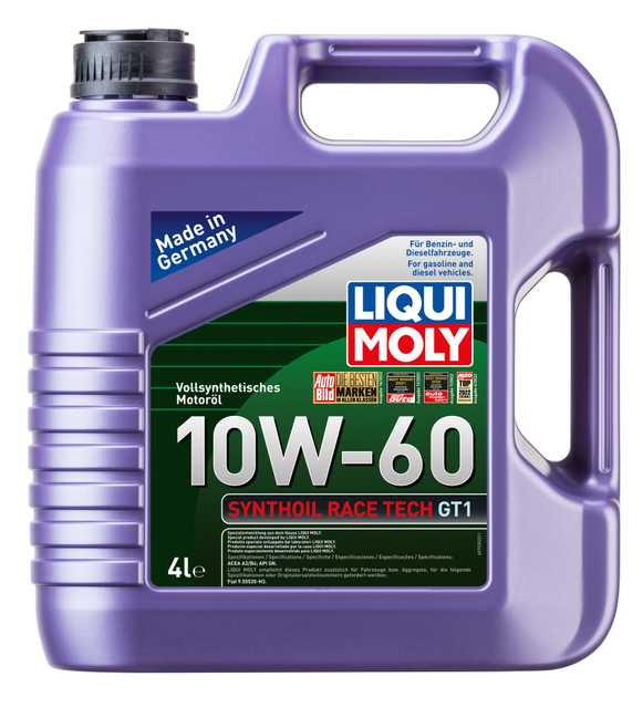 Synthoil Race Tech GT1 10W-60 | シンゾイルレーステックGT1 10W-60 | LIQUI MOLY