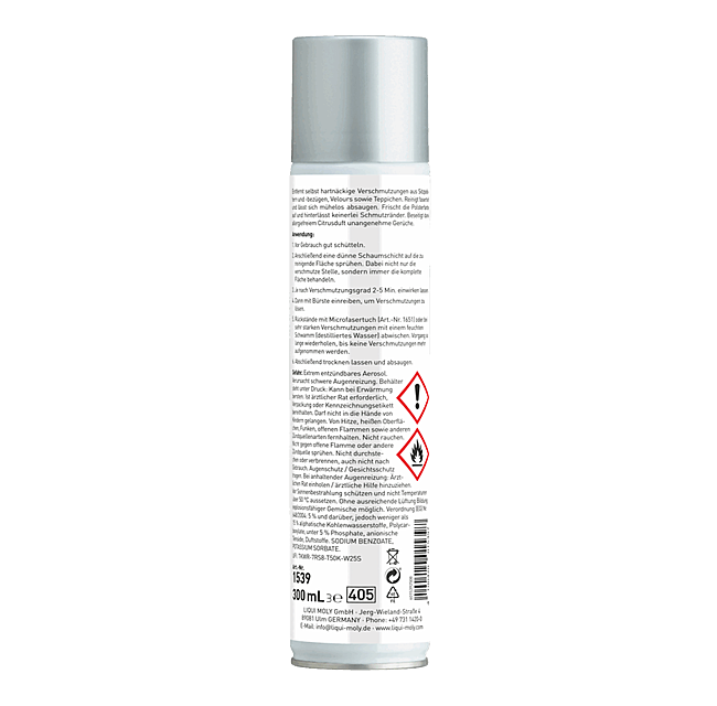 Mousse d’entretien sellerie