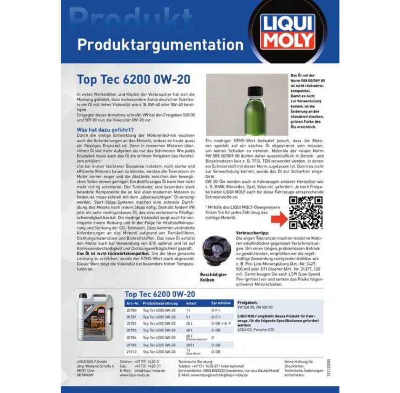 Produktargumentation Top Tec 6200